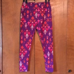 LuLaRoe TC leggings purple print